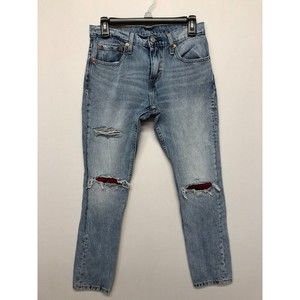 Levi's 512 Slim Taper Jeans Men Size 29x30 Blue Denim Distressed B223 -18